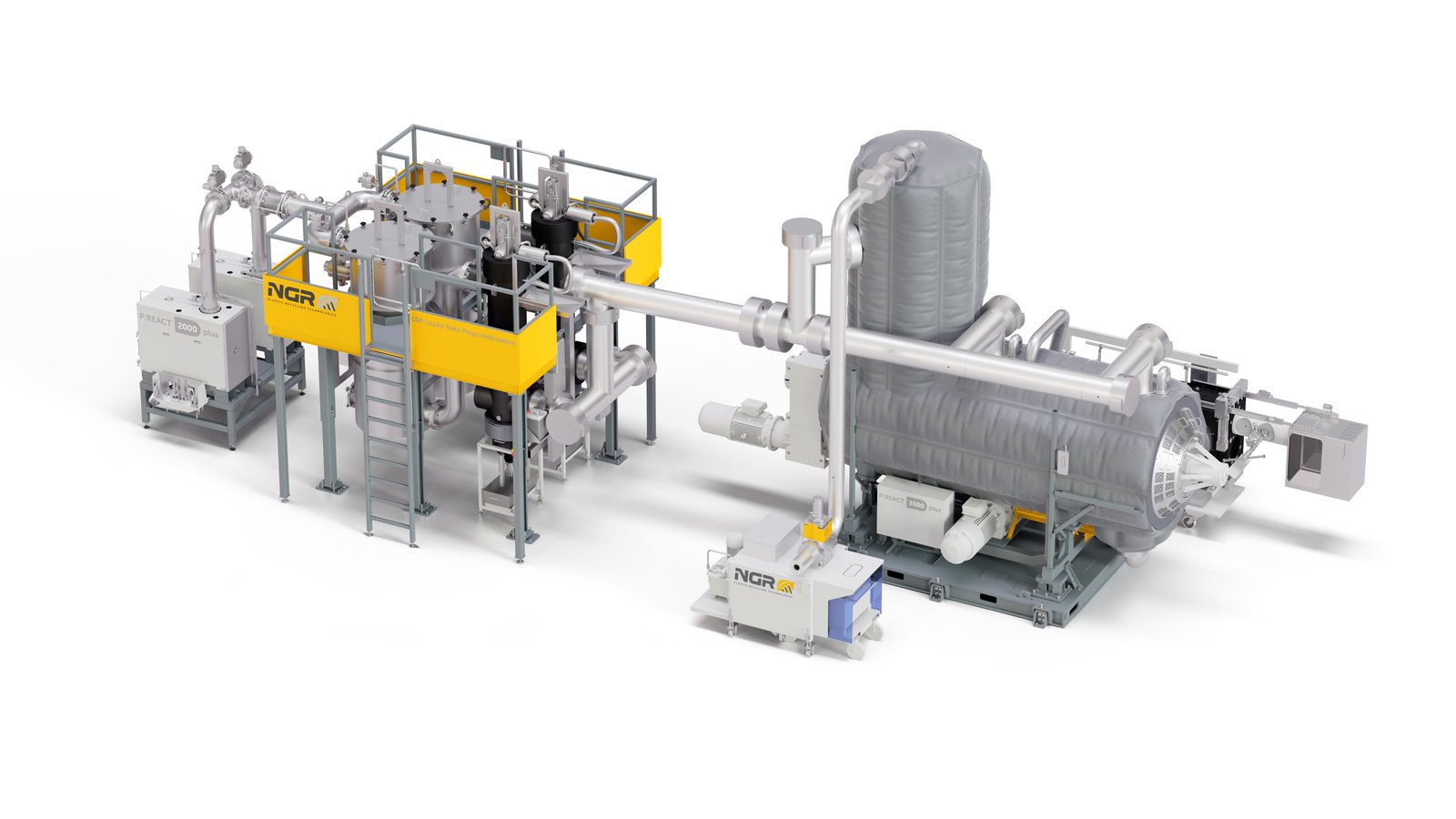 Das Bild zeigt eine Recyclingmaschine die PET recyceln kann