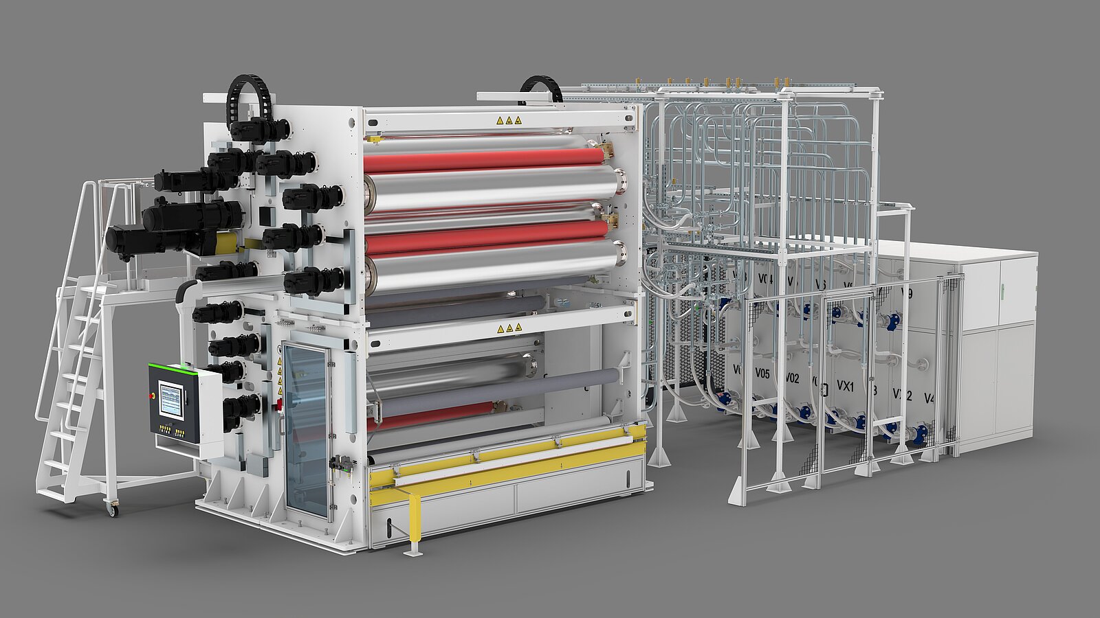 auf dem Bild sieht man eine MDO-Einheit für eine Extrusionsanlage