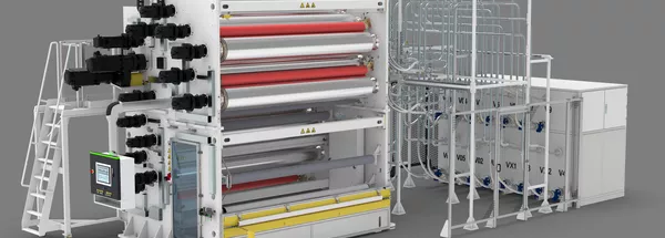 auf dem Bild sieht man eine MDO-Einheit für eine Extrusionsanlage