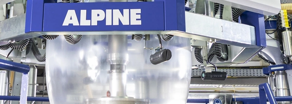 Hosokawa Alpine Blasfolienanlage mit Sensoren zur Blasenerkennung