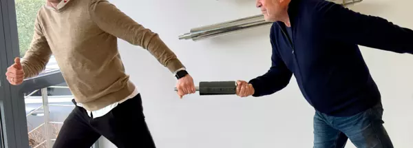 On the picture you can see to guys, Sven Krause und Rüdiger Wand