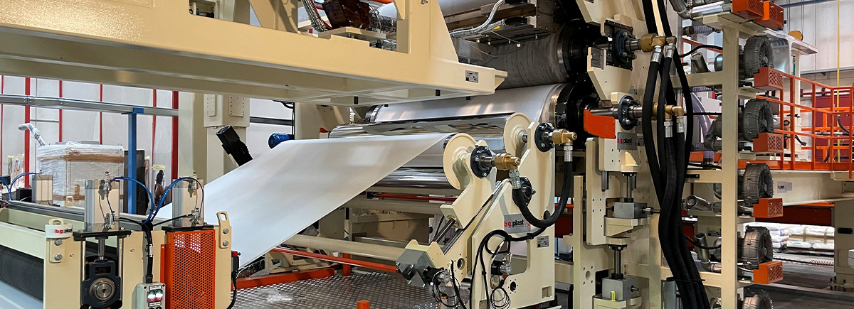 On this picture you can see the extrusion line from BG Plast
